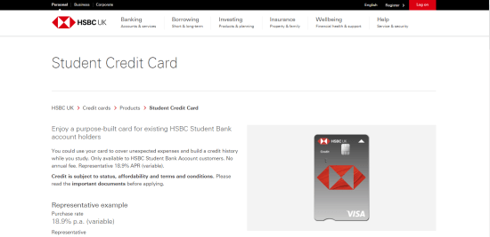HSBC-Studentenkreditkarte